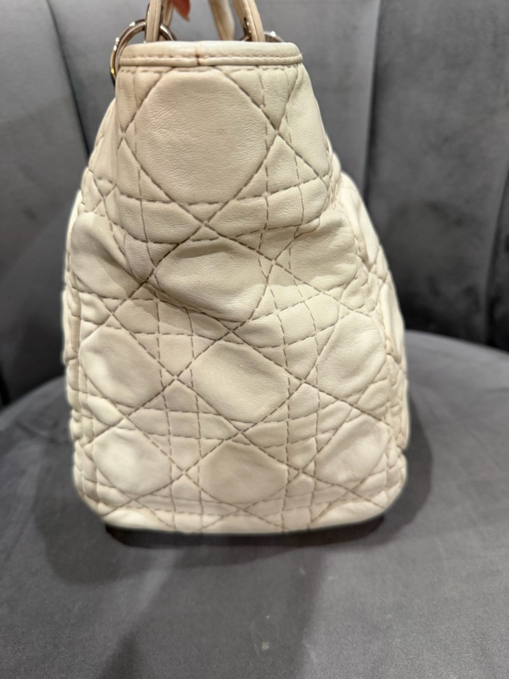 Lady Dior Beige Soft Tote Bag Christian Dior - Picture 5 of 14